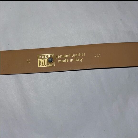 Code Azure Made in Italy Leather Medusa Belt Excellent Condition - Picture 5 of 6